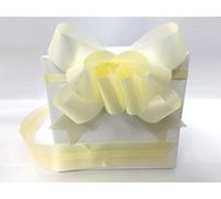 SHATCHI Large 30mm/3cm Ribbon Pull Bows for Party Wall, Gift Wraps, Christmas Trees, Wedding, Birthday Hampers Decoration Florist, Ivory, 40pcs