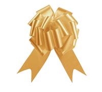 Shatchi Large 30mm/3Cm Ribbon Pull Bows Gold For All Occation Decoration , 30Pk