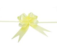 Shatchi Large 30mm/3Cm Ribbon Pull Bows Light Yellow For All Occation Decoration , 20Pk