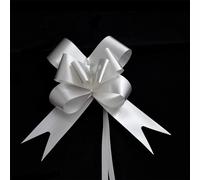 Shatchi Large 30mm/3cm Ribbon Pull Bows Silver for All Occation Decoration, 10PK Shatchi Silver