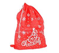 SHATCHI Large 50 x 60cm Felt Santa Sack Snowman/Snowflake Stocking Xmas Gifts Presents Printed Bag Merry Christmas Novelty Accessory for Kids Adults, 4Pcs