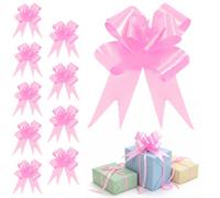 Shatchi Large 50mm/5Cm Ribbon Pull Bows For All Occation Decoration , Light Pink, 60Pk