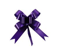 Shatchi Large 50mm/5Cm Ribbon Pull Bows For All Occation Decoration , Purple, 40Pk