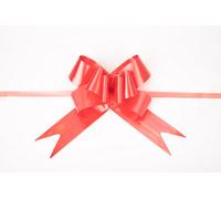 Shatchi Large 50mm/5Cm Ribbon Pull Bows For All Occation Decoration , Red, 40Pk