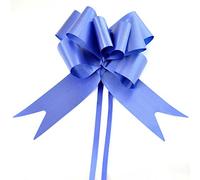 SHATCHI Large 50mm/5cm Ribbon Pull Bows for Party Wall, Gift Wraps, Christmas Trees, Wedding, Birthday Hampers Decoration Florist, Navy Blue, 30pcs