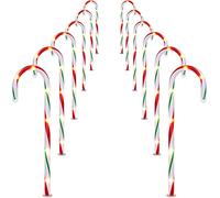 72CM Tall Christmas Candy Cane Stack Lights Red, White and Green Set of 4 Mains Powered Shatchi Yellow One Size