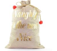 Shatchi Large Premium Hessian Santa Sack Brown Stocking Bag Christmas Gifts Bag 72x50cm | Size: 72x50 cm Shatchi Brown 72x50 cm