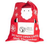 SHATCHI Large Santa Sack Special Delivery - 50x60 cm, Do Not Open Until 25th December Bag with Letter Pocket Xmas Stocking Accessories