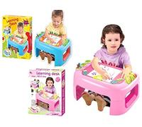 SHATCHI Learning Desk Magnetic White Board Letter Numbers Laptop Desk Blue Education Toys Early Lerning Kids Gifts