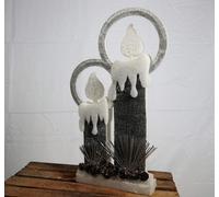 Shatchi Let It Snow White Christmas Lantern Wooden Warm Led Light Nativity Indoor Decorations