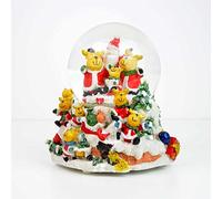 SHATCHI Light Up Musical Christmas Snow Glob Ornament Indoor Xmas Home Decorations