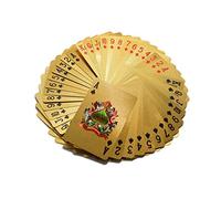 SHATCHI Luxury 24K Gold Plated 500 Euro Flexible Poker Playing Cards, Birthday Gifts,Party Accessories