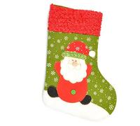 Shatchi Medium Traditional Stocking Santa Sack Sock Christmas Xmas Tree Decorations Home Décor Gifts Bag Sweets Toys, Multi