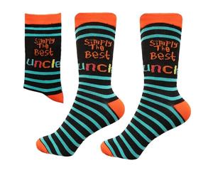 SHATCHI Men's Shatchi One Size Simply The Best Novelty Socks for Father Mother s Day Uncle Auntie Nana Brother Sister Bo, Simply The Best Uncle, One Size UK