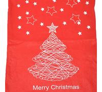 Shatchi Merry Traditional Large Santa Sack Father Christmas Stocking Socks Gifts Bag Felt Xmas Accessories 60 x 45cm Toys Sweets | Size: 60 x 45 cm Shatchi Red 60 x 45 cm