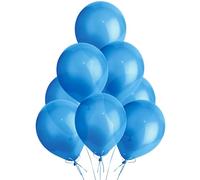 SHATCHI Metallic Blue 100 Pack, Large 12 Inch Thick Latex Biodegradable Helium Party Birthday, Wedding, Baby Shower, Valentine's Day Events Decoration for Balloon Arch Garland, 100pcs