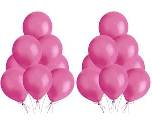SHATCHI Metallic Fuchsia Pink 50 Pack, Large 12 Inch Thick Latex Biodegradable Helium Party Birthday, Wedding, Baby Shower, Valentine's Day Events Decoration for Balloon Arch Garland, 25pcs