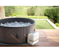 Shatchi MSPA Concept Mono DWF Bubble Spa 6 Bathers Portable Inflatable Quick Heating Hot Tub 930 Litres 173 x 173 x 65cm | Size: 173 x 173 x 65 cm Shatchi Brown 173 x 173 x 65 cm