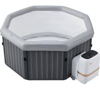 Shatchi MSpa Tuscany Inflatable Hot Tub 6 Person Round Spa in Grey Shatchi Grey