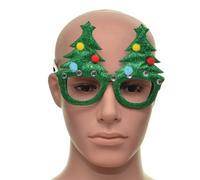 SHATCHI Frame Green Tree Christmas Glasses Fancy Xmas Dress Novelty Party Accessories Supplies Selfie Photo Props Bag Stocking Fillers