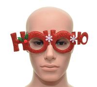 Shatchi Novelty Glitter Red Ho Ho Ho Christmas Glasses Christmas Party Props Photo Booth Accessories Stocking Fillers Shatchi Red