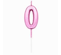 Shatchi Number Candle Pink 0 Candle Birthday Anniversary Party Cake Decorations Topper Shatchi Pink