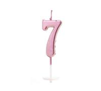 Shatchi Number Candle Pink 7 Candle Birthday Anniversary Party Cake Decorations Topper Shatchi Pink