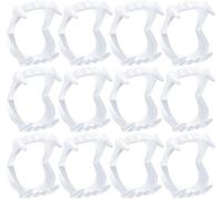 SHATCHI Pack of 18 Vampire Dracula White Scary Halloween Adult Kids Party Bag Fillers Fancy Dress up Accessories Werewolf Zombie Fangs Monster Teeth, 18Pcs