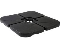 Shatchi Parasol Stand Base 4pcs Square Heavy Duty For Patio Yard Umbrella Cantilever Garden Outdoor Filled By Sand Water in Black Shatchi Black