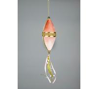 Shatchi Pink Oval Drop Decoration 7x30cm - Christmas Hanging Decoration | Size: 7x30 cm Shatchi Pink 7x30 cm