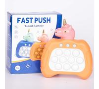 SHATCHI Pop Game Light Up Sensory Fidget Toys Autism for Kids Quick Push Game Console Decompression Breakthrough Puzzle Pop Game Machine Multiple Game Modes Toys