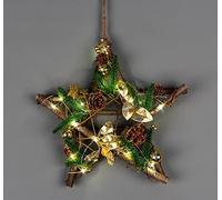 35cm B/O LED Twig Hanging Star Gold Shatchi Gold One Size
