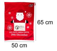 SHATCHI Large Sack Special Delivery-50x60 cm, Do Not Open Until 25th December Bag Pocket Xmas Stocking Accessories, Felt, Santa with Letter