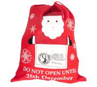 SHATCHI Large Sack Special Delivery-50x60 cm, Do Not Open Until 25th December Bag Pocket Xmas Stocking Accessories, Felt, Santa with Letter