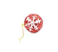 Shatchi Red Glitter Christmas Tree Baubles Soft Foam Xmas Home Decor Shatchi Red