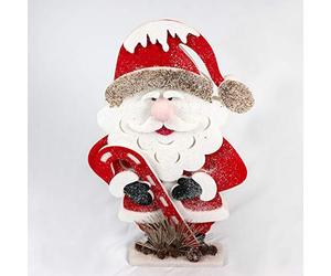 SHATCHI Red/Grey Santa Christmas Tabletop Figures Window Wall Door Holiday Home Xmas Glitter Foam Showpiece Decorations, 72cm/52cm/42cm/32cm, 72 CM