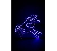 Jumping Reindeer Neon Effect Rope Light Silhouette Double Side 90 Blue LEDs Christmas Outdoor Shatchi Blue One Size