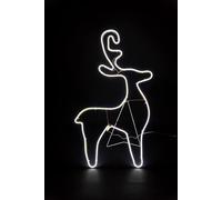 Shatchi Reindeer Neon Effect Rope Light Silhouette Double Side 90 Cool White LEDs Christmas Outdoor Shatchi White