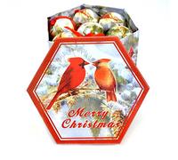 SHATCHI Robin Deluxe Shatterproof Christmas Baubles 7cm Xmas Tree Decorations Decor 14ps