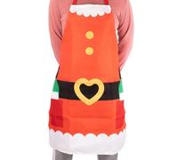 SHATCHI Christmas Apron Santa Costume 70x85cm - Holiday Kitchen Chef Adult Apron for Cooking, Baking, Entertaining Funny Accessories