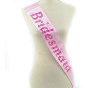 SHATCHI SHATCHI-1195 2pcs Bridesmaid Sash Pink Hen Party Night Out Wedding Bridal Shower Fancy Dress Accessory Decoration
