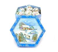 SHATCHI SHATCHI-140 14 Shatterproof Baubles 7cm Christmas Tree Xmas Decorations FA007, Multi