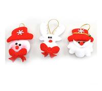 SHATCHI SHATCHI-524 3pcs Novelty Christmas Tree Hanging Decorations Flashing LED Soft Teddy Set, Multi
