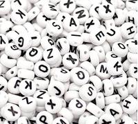 SHATCHI SHATCHI-548 400 White Alphabet Letter 6.5mm Acrylic Jewellery Making Beads