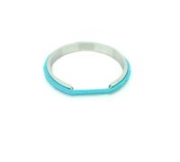 Shatchi SILVER Hair Tie Bracelet Rubber Band Holder LIGHT BLUE Rubbler Band 18Cm