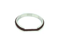 Shatchi SILVER Hair Tie Bracelet Rubber Band Holder with BROWN Rubbler Band 18Cm