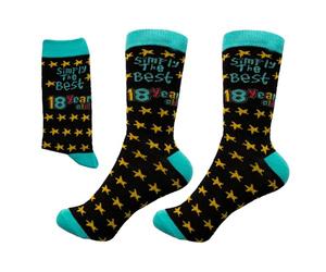 SHATCHI Simply The Best 18 Year Old Gift Novelty Socks for 18th Birthday Keepsake Gift Unisex For Her Him