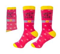 SHATCHI Simply The Best Mum Novelty Socks For Women Designer Socks For Mummys Birthday Christmas Mothers Day Gift