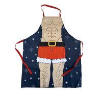 SHATCHI Kitchen Apron 70x85cm Christmas Theme Sexy Funny Novelty Cooking BBQ Grilling Baking Party Muscle Man Apron For Men Gift