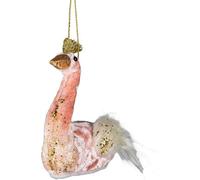Light Pink Swan 12x13cm - Christmas Tree Hanging Decorations Festive Decorative Ornaments Fairy Tale Themed Xmas Tree Pendant